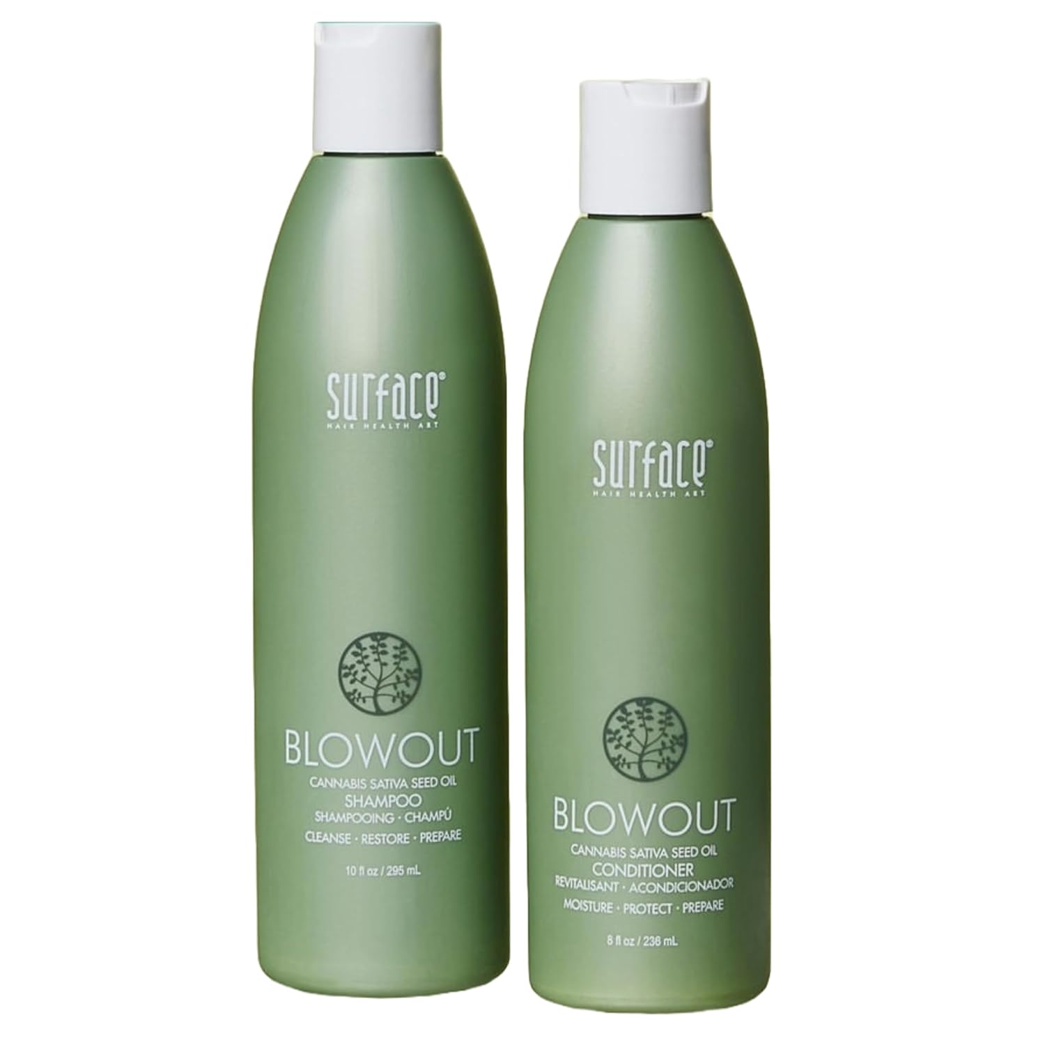 Surface Hair Blowout Shampoo/Conditioner Bundle for Women and Men - Organic Conditioner with Babassu Oil - Premium Volumizing Hair Products : Beauty & Personal Care
