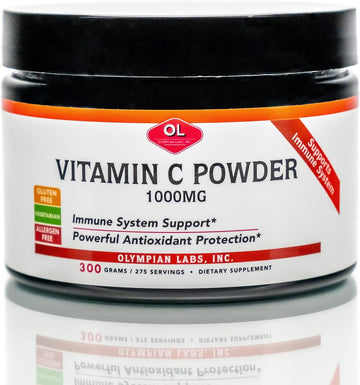 Olympian Labs Concentrated Vitamin C Powder, 1000mg 275 Servings, Immune System Support, Natural Antihistamine, Powerful Antioxidant