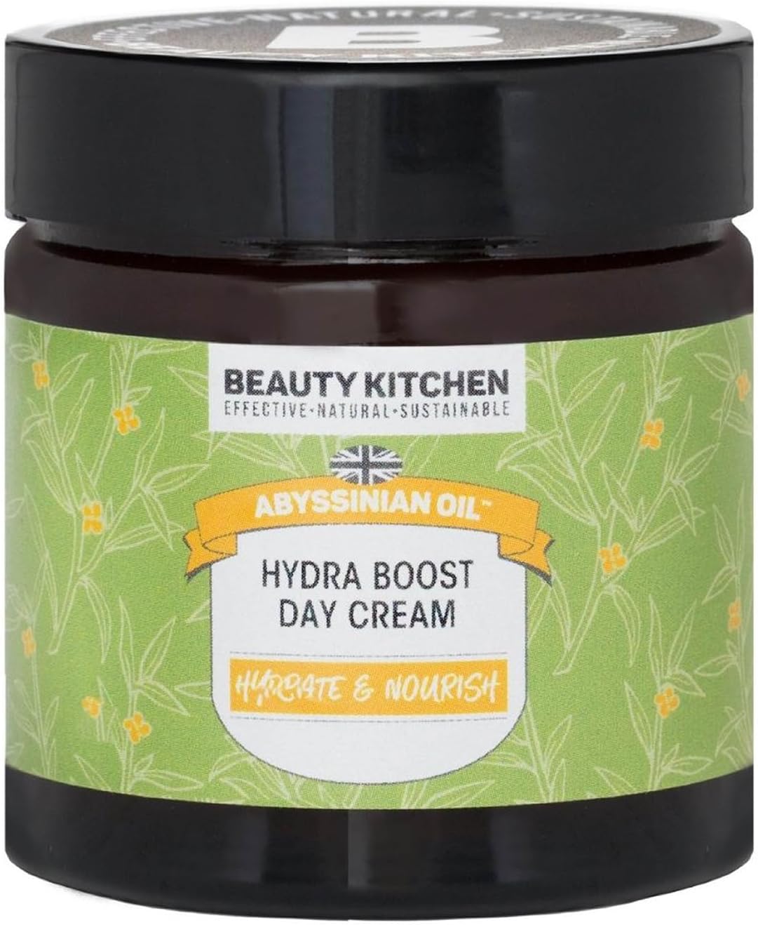 Beauty Kitchen - Hydrating Abyssinian Oil Hydra Boost Day Cream 60ml - Lightweight Anti Aging Moisturiser for Glass Skin - Supports Skin Barrier & Reduces Oil - Vegan/Cruelty Free