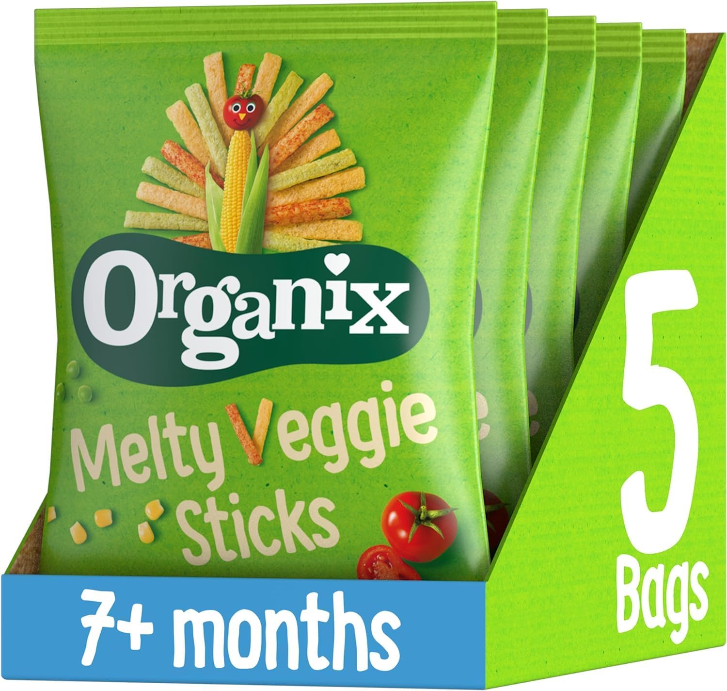 Organix Melty Organic Veggie Sticks 7+ Months 15 G (Pack Of 5)