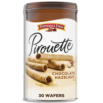 Pepperidge Farm Pirouette Cookies, Chocolate Hazelnut Créme Filled Wafers, 13.5 Oz Tin