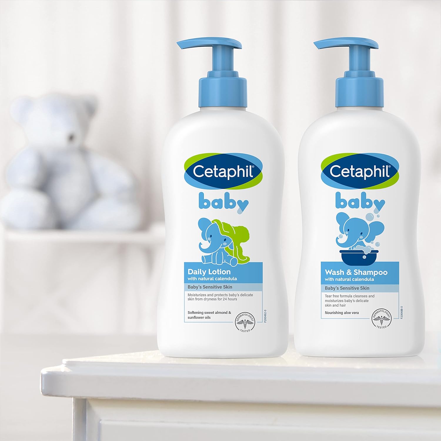 Cetaphil Baby Daily Lotion with Organic Calendula, NEW 13.5 fl oz, Vitamin E, Sweet Almond & Sunflower Oils, Mineral Oil Free, Paraben Free, Dermatologist Tested, Clinically Proven for Sensitive Skin : Baby