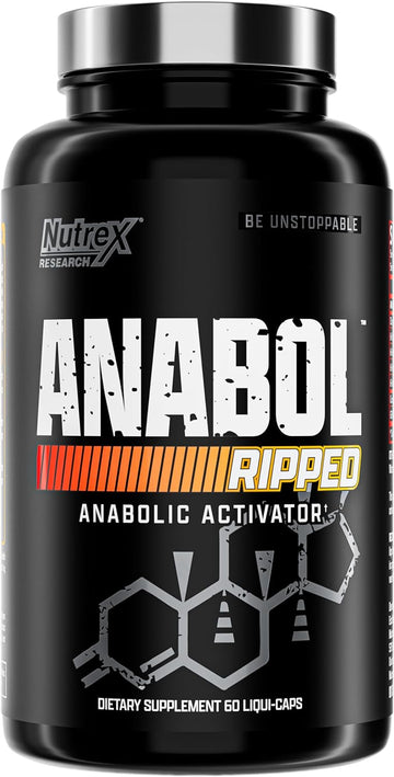 Nutrex Research Anabol Ripped Anabolic Muscle Builder For Men, 2-In-1 Muscle Builder And Shredding Supplement, (60 Count)