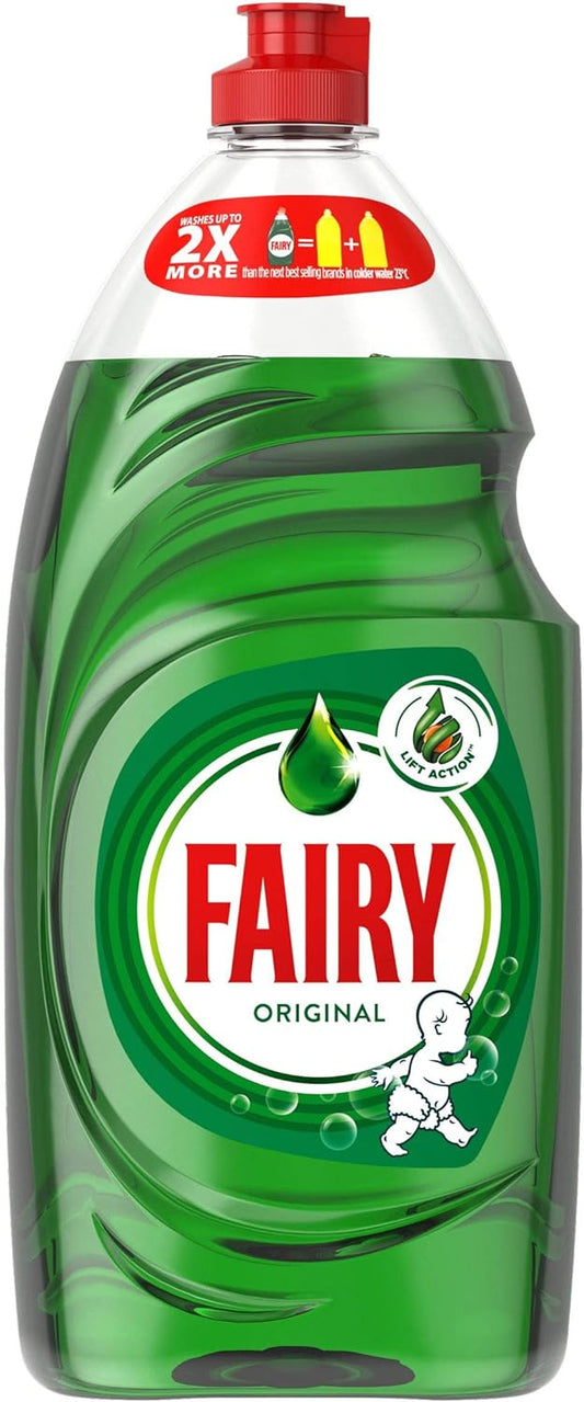 Fairy Original Washing Up Liquid Green with LiftAction 1015ML : Health & Household