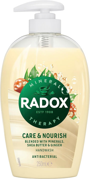 Radox Mineral Therapy Care & Nourish Antibacterial Handwash Liquid Soap That Kills 99.9% Of Bacteria For Cleansed & Nourished Hands 250 Ml
