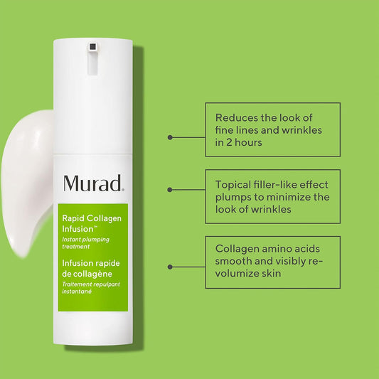 Murad Rapid Collagen Infusion - Resurgence Anti-Aging For Face - Skin Smoothing Cream Targets Deep Wrinkles - Gentle Skin Treatment Backed By Science, 1.0 Oz