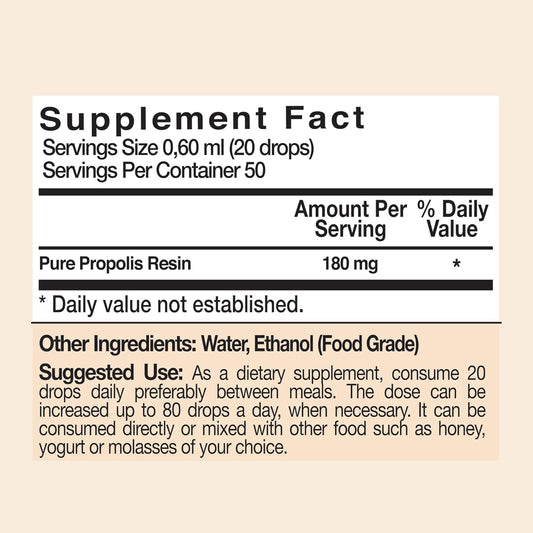 Bee And You Propolis Liquid Extract Drops, 30% Propolis, Ultra Pure, Immune Support Supplement, Sore Throat, Allergy Relief, Respiratory, Antioxidants, Keto, Paleo, Gluten-Free, 1 Fl Oz