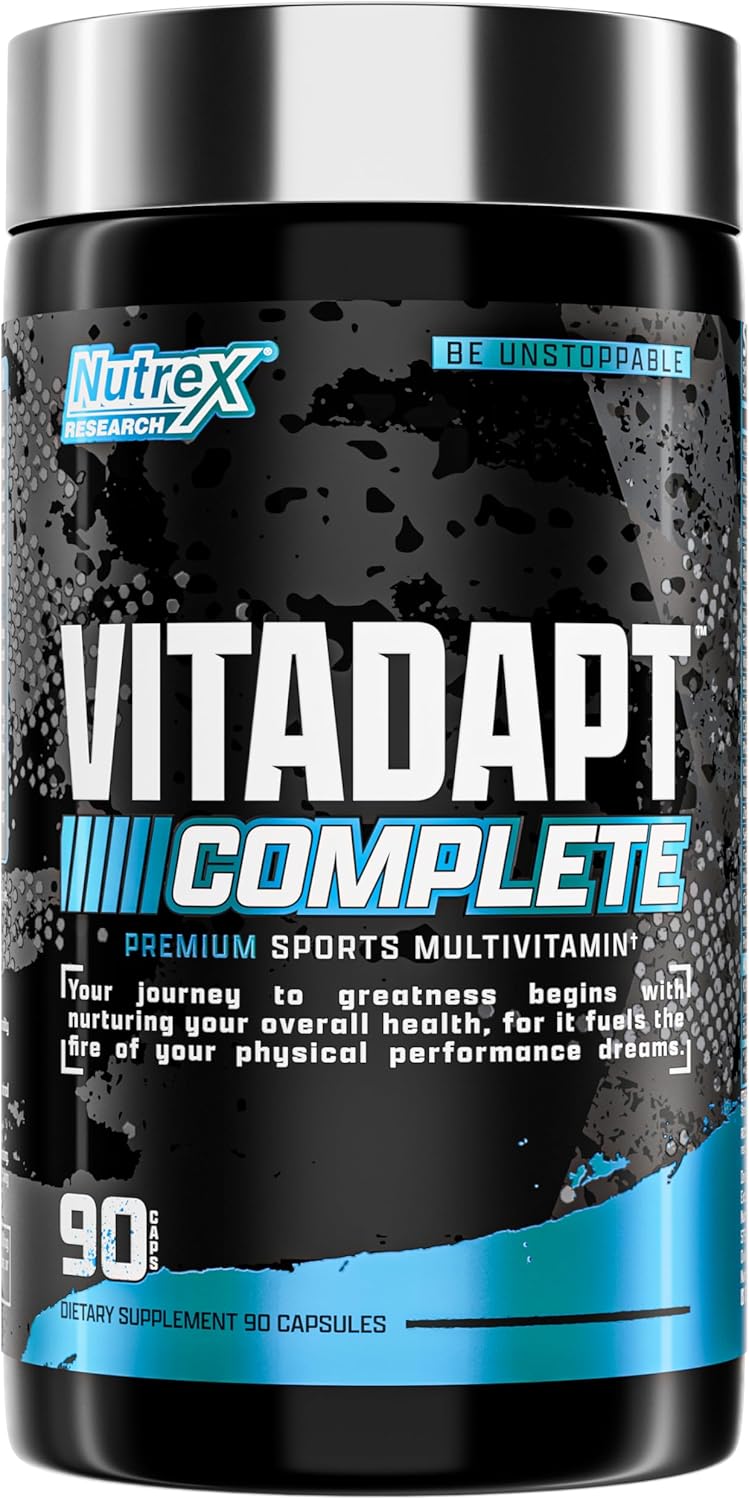 Nutrex Research Vitadapt Complete Sports Multivitamin For Men - 24 Vitamins, Ksm-66 Ashwagandha And Minerals For Athletes - Mens Multivitamin (90 Capsules)