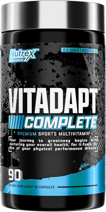 Nutrex Research Vitadapt Complete Sports Multivitamin For Men - 24 Vitamins, Ksm-66 Ashwagandha And Minerals For Athletes - Mens Multivitamin (90 Capsules)