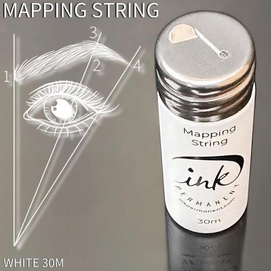 Brow Mapping String [100 Ft Bottles - 30 M] Pre-Inked String For Permanent Makeup And Microblading Supplies, Brow Mapping Kit, Pre-Inked Thread For Eyebrow Shaping (Black)