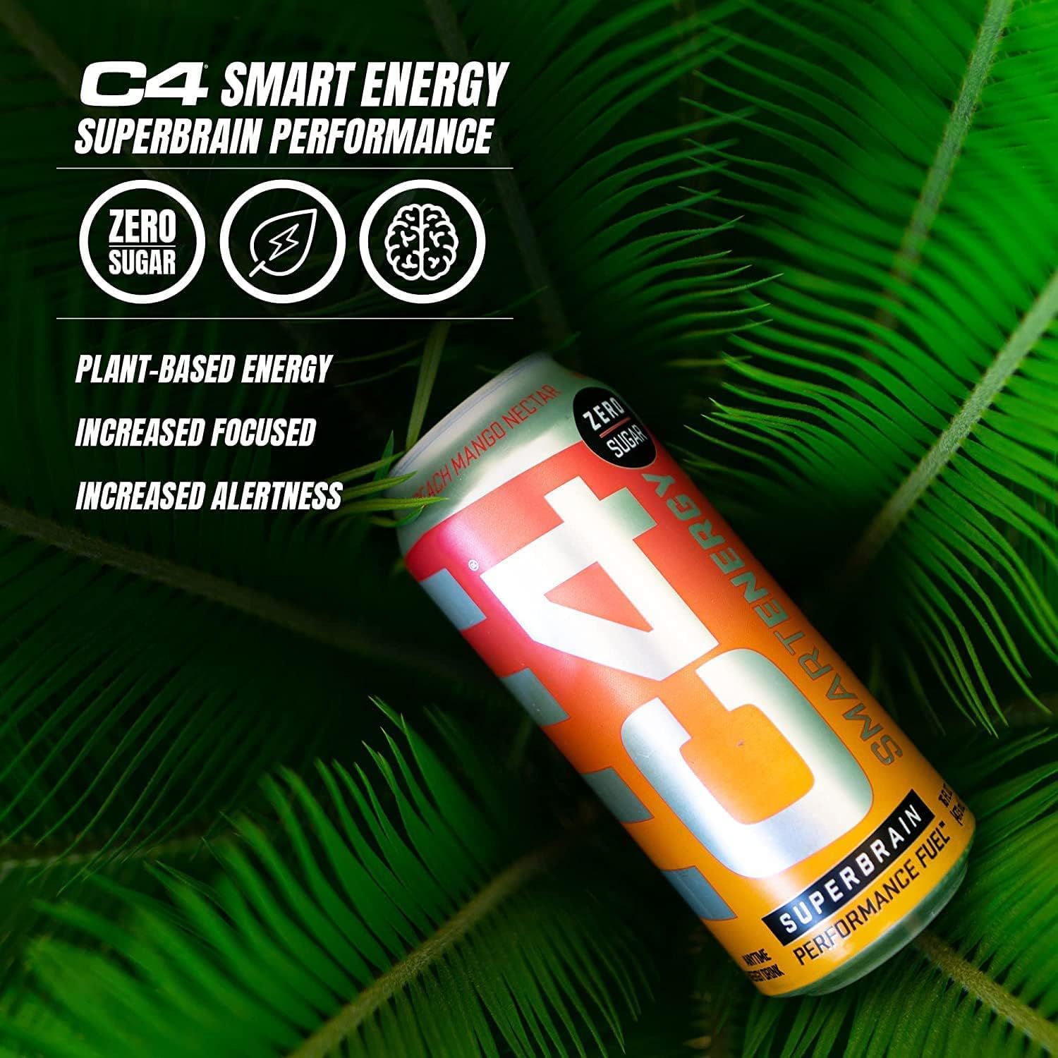 C4 Smart Energy Drinks Variety Pack, Sugar Free Performance Fuel & Nootropic Brain Booster, Coffee Substitute Or Alternative, 4 Flavor Berry Breeze Variety 12 Pack