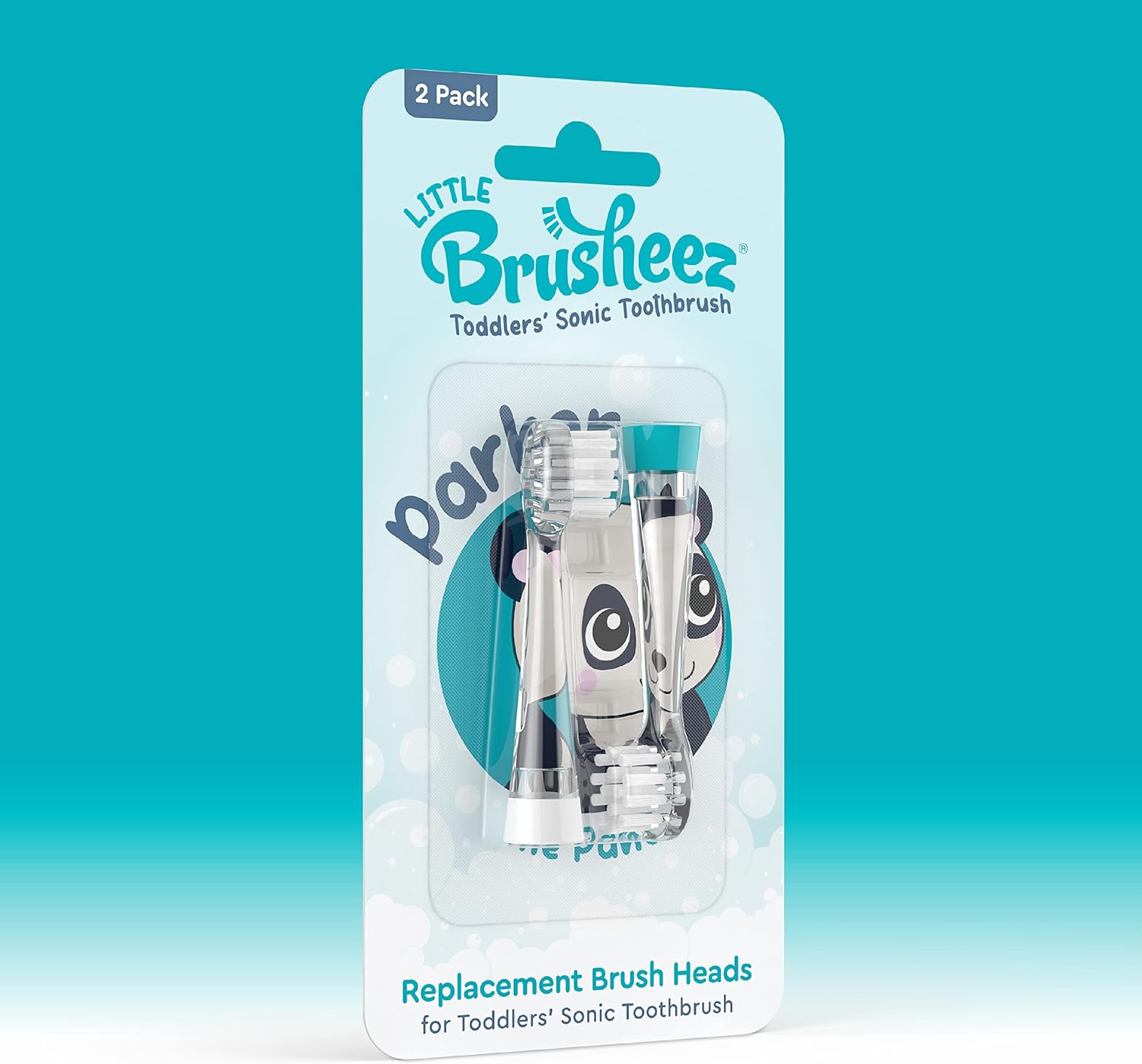 Little Brusheez® 2-Pack Replacement Brush Heads - Safe & Gentle Electric Brush Heads for Ages 1-3 Toddlers’ Sonic Toothbrush (Parker The Panda) : Baby