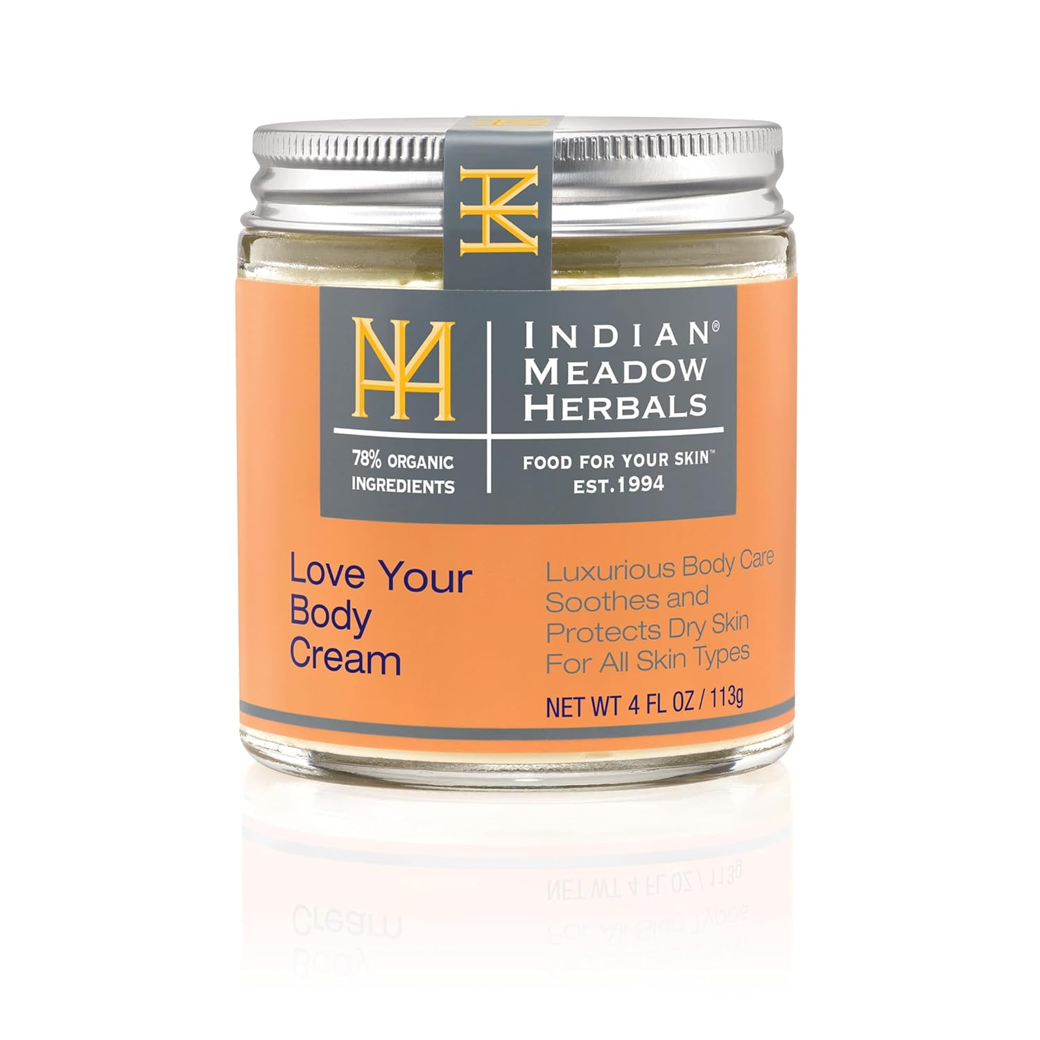 Indian Meadow Herbals Love Your Body Cream (4Oz) - Luxurious Ultra Repair Cream Soothes & Protects Dry, Itchy Skin, Scaly, Sensitive Skin. For Face & Body