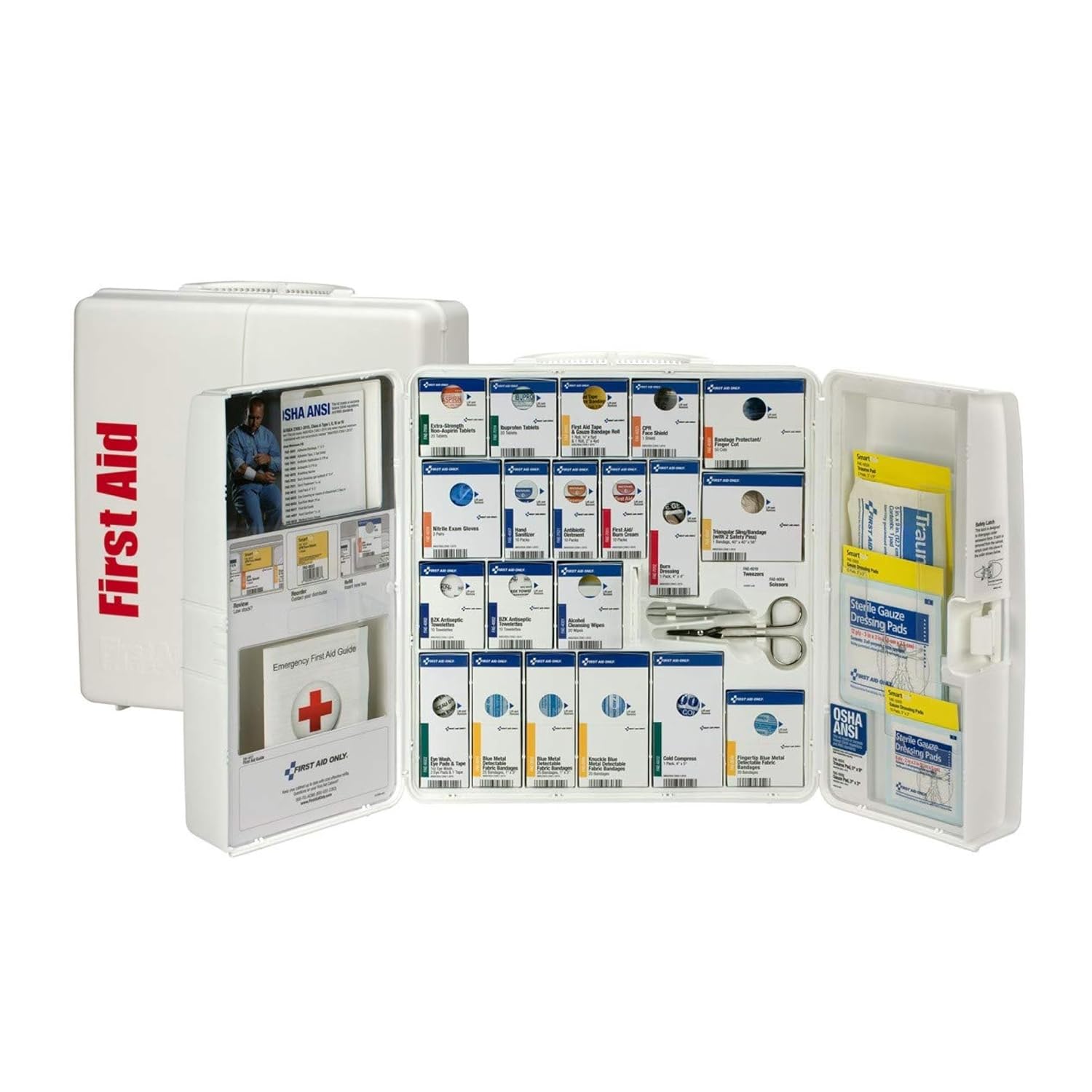 First Aid Only 90659 Large Plastic Smartcompliance Food Service First Aid Cabinet With Medications