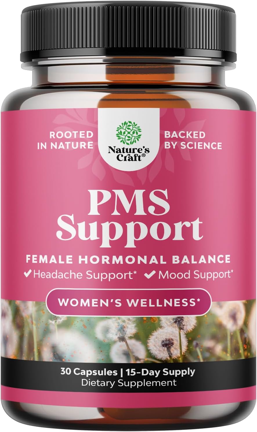 Advanced Pms Support Supplement For Women - Multibenefit Pms Relief Complex For Low Energy Mood Support Period Cramps And Bloating Relief For Women - Menstrual Hormonal Balance For Women - 30 Capsules