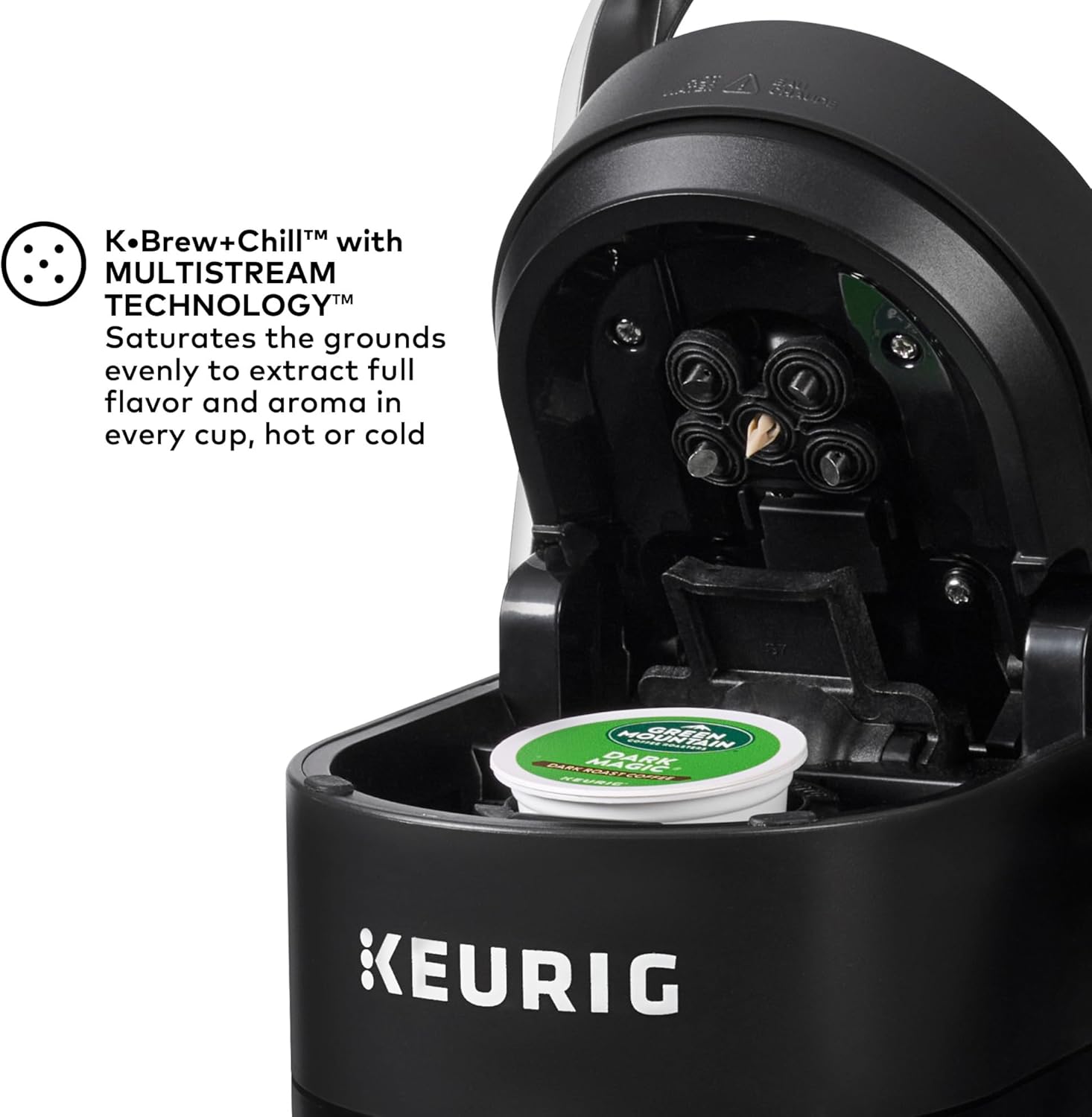 Keurig K-Brew+Chill Iced or Hot Single-Serve K-Cup Coffee Maker with MultiStream and QuickChill Technology, 70oz. Removable Reservoir: Home & Kitchen