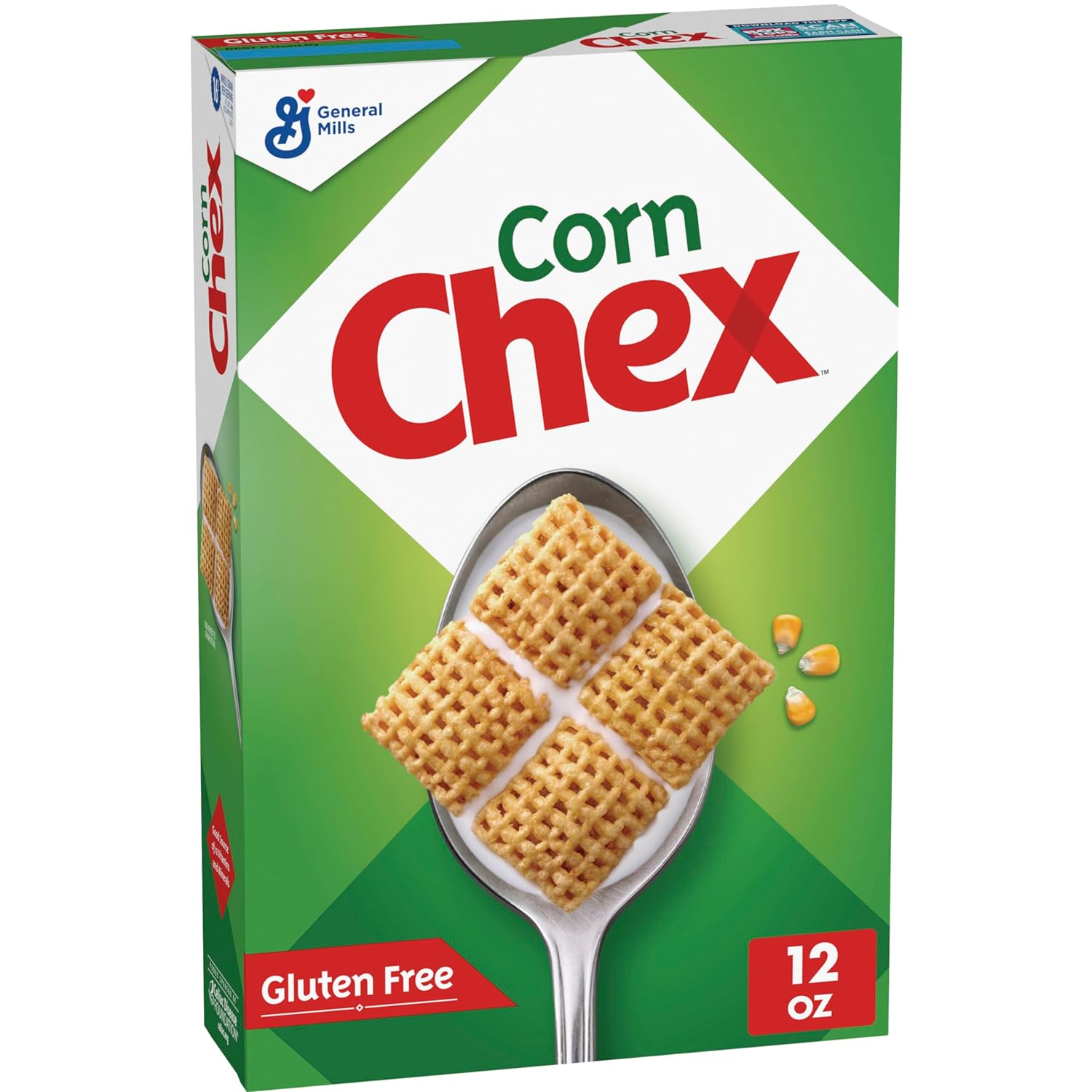 Corn Chex Gluten Free Breakfast Cereal, Made with Whole Grain, 12 oz