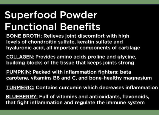 Nature's Diet Pet Original Bone Broth Protein Powder with Functional Benefits for Hip and Joint, Digestion, Skin and Coat (Hip & Joint, 6 oz = 60 Servings)