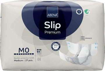 ABENA Slip Premium All-In-One Incontinence Pads For Men & Women, Eco-Labelled Womens Incontinence Pads, Mens Incontinence Pads - Medium 0, 70-110cm Waist, 1500ml Absorbency, 4x 27PK, White