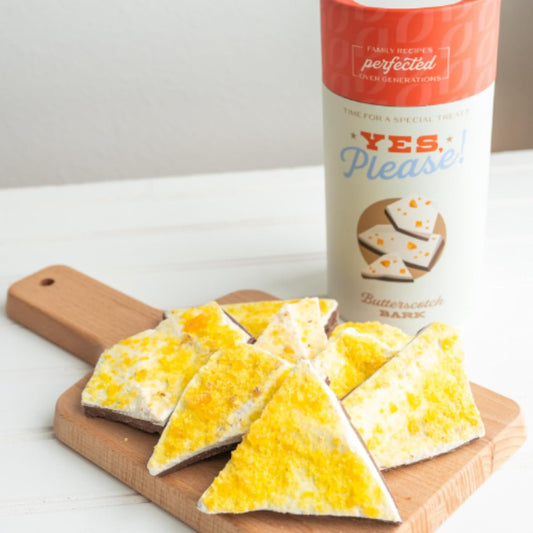 Butterscotch Bark - 6Oz, Vanilla-Milk Chocolate, Crushed Candy Topping - Gourmet Treat For Chardonnay, Fall Lager Pairing