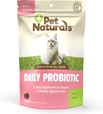 Pet Naturals Daily Probiotic For Cats, 30 Chews - Digestive And Immune Support Supplement For Cats