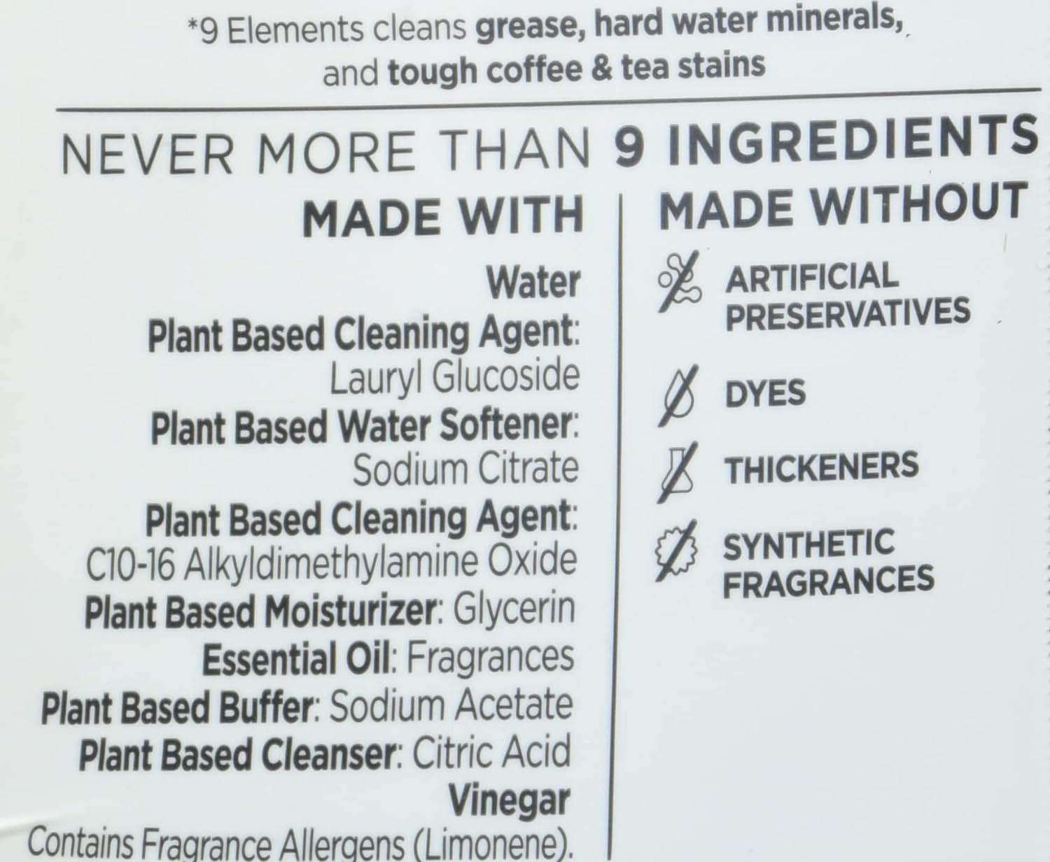 9 Elements Dishwashing Liquid Dish Soap, Eucalyptus Scent Cleaner, 16 oz Bottle : Health & Household