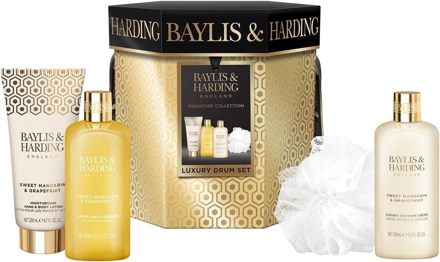 Baylis & Harding Sweet Mandarin & Grapefruit Luxury Drum Gift Set - Vegan Friendly (Pack Of 1)