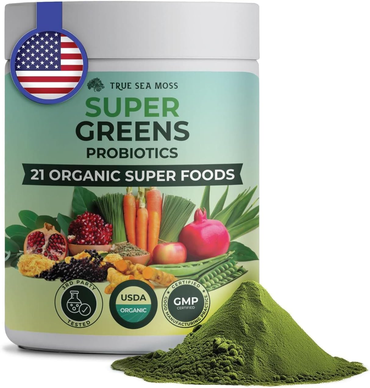 Greens Superfood Powder - Greens Powder 30 Servings - Spirulina, Ashwagandha, And Lion'S Mane - Green Powder - Organic Greens Powder - Gluten-Free, Vegan, Keto-Friendly (Greens Superfood Powder)