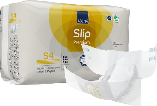 ABENA Slip Premium All-In-One Incontinence Pads For Men & Women, Eco-Labelled Womens Incontinence Pads, Mens Incontinence Pads - Small 4, 60-85cm Waist, 2200ml Absorbency, 3x 25PK