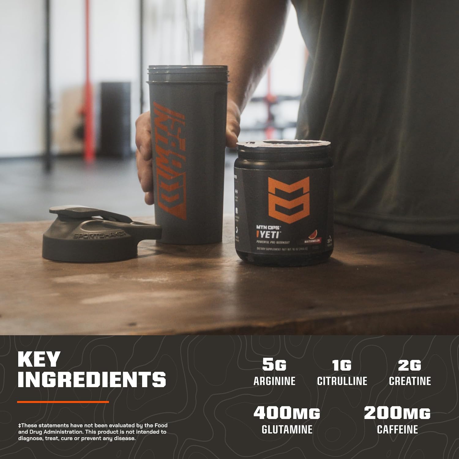 Mtn Ops Yeti Pre-Workout Powder Energy Drink With Creatine, 200Mg Caffeine & Bcaas With Beta Alanine, 30-Serving Tub, Citrus Bliss : Health & Household