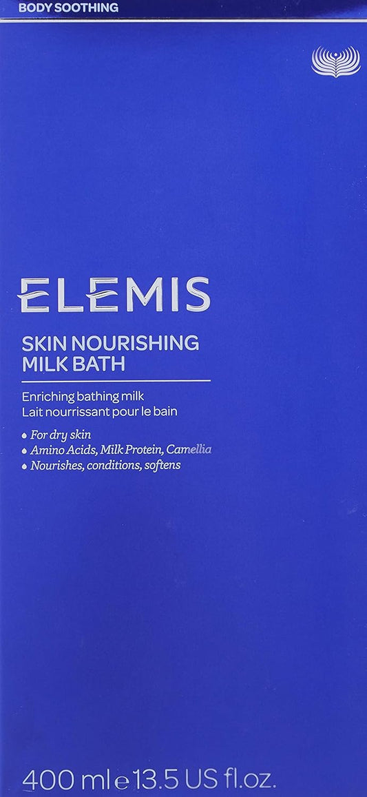 Elemis Skin Nourishing Milk Bath | Creamy Bathing Milk Enriches, Conditions And Softens Extra Dry Skin With Camellia Oil And Oat Extract | 400 Ml