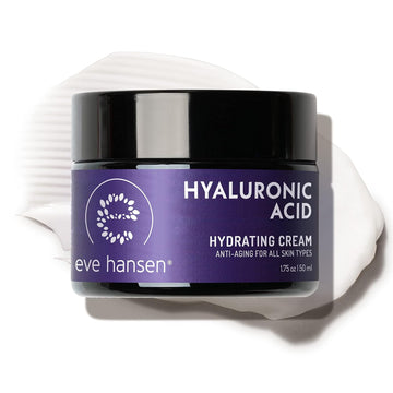 Eve Hansen Hyaluronic Acid Cream For Face | Natural Face Moisturizer, Neck Cream, Anti-Wrinkle Cream | Anti Aging Face Cream For Women, Mens Moisturizer For Face W/Organic Botanical Extracts 1.75Oz