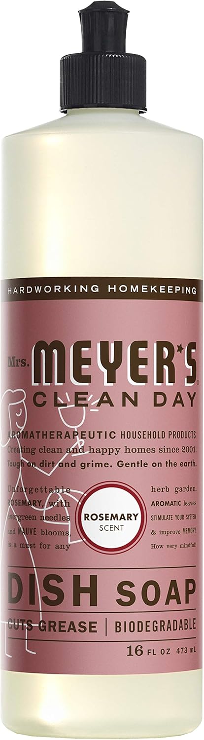 Mrs. Meyer'S Clean Day Liquid Dish Soap, Biodegradable Formula, Lemon Verbena, 16 Fl. Oz