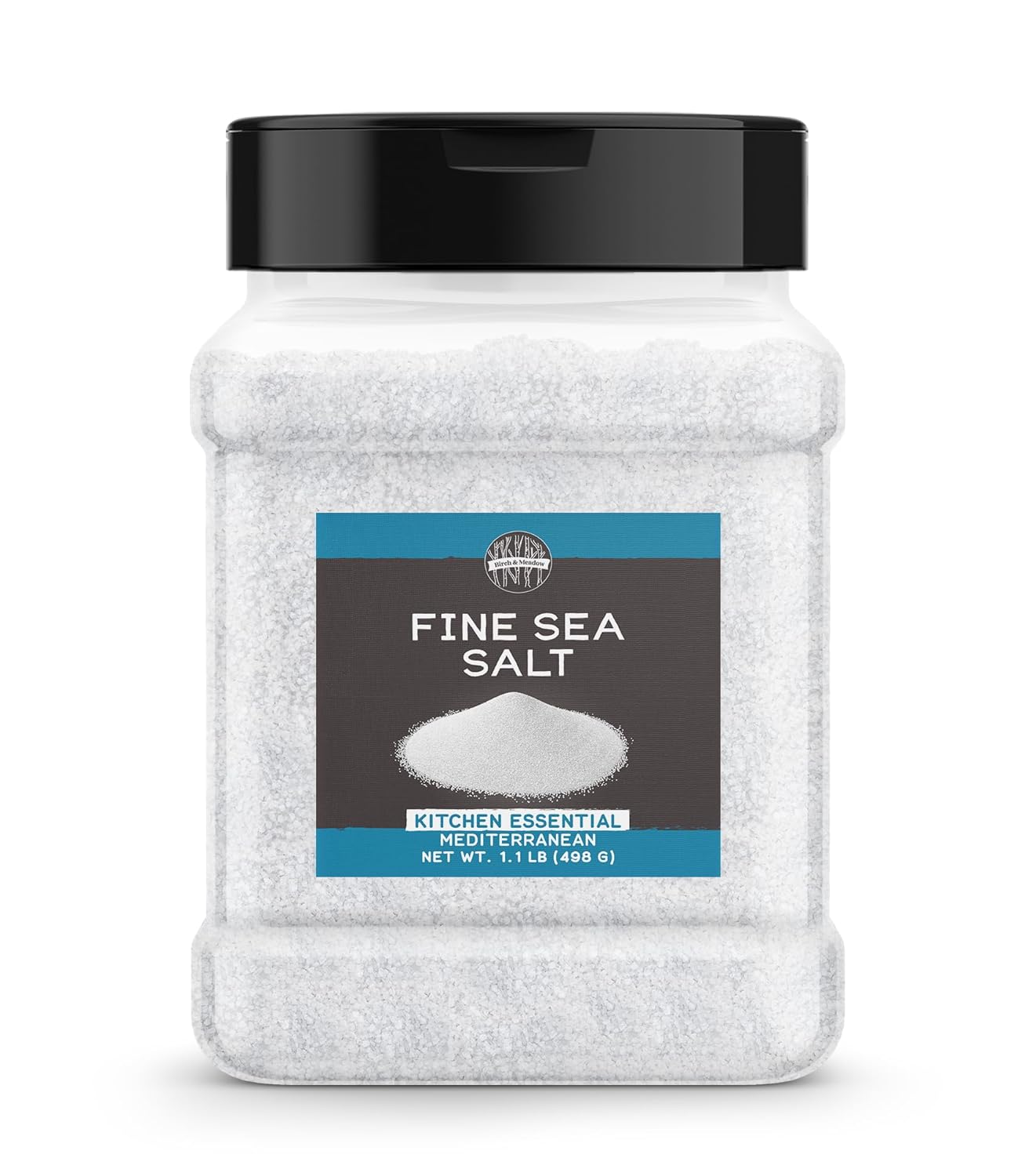 Birch & Meadow Fine Sea Salt, 1.1 Lb, Kitchen Essential, Mediterranean Sourced