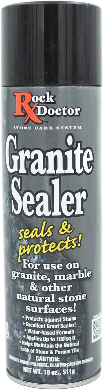 Rock Doctor Granite Sealer for Marble, Stone, and Tile Countertops, Streak-Free Finish with Stain Resistant Moisture Protection, Interior and Exterior Use, Pack of 1