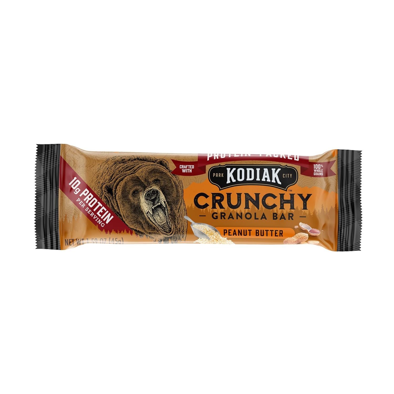 Kodiak Cakes Crunchy Granola Bar Variety Pack - Peanut Butter (2 boxes) and Chocolate Chip (2 boxes) High Protein Granola Bar Snack - 100% Whole Grain Granola Bars Bulk - (24) Total Pouches : Grocery & Gourmet Food