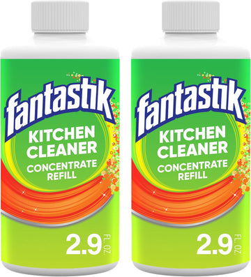 Fantastik Kitchen Cleaner Concentrate, Two 2.9 Oz Concentrated Refill Bottles