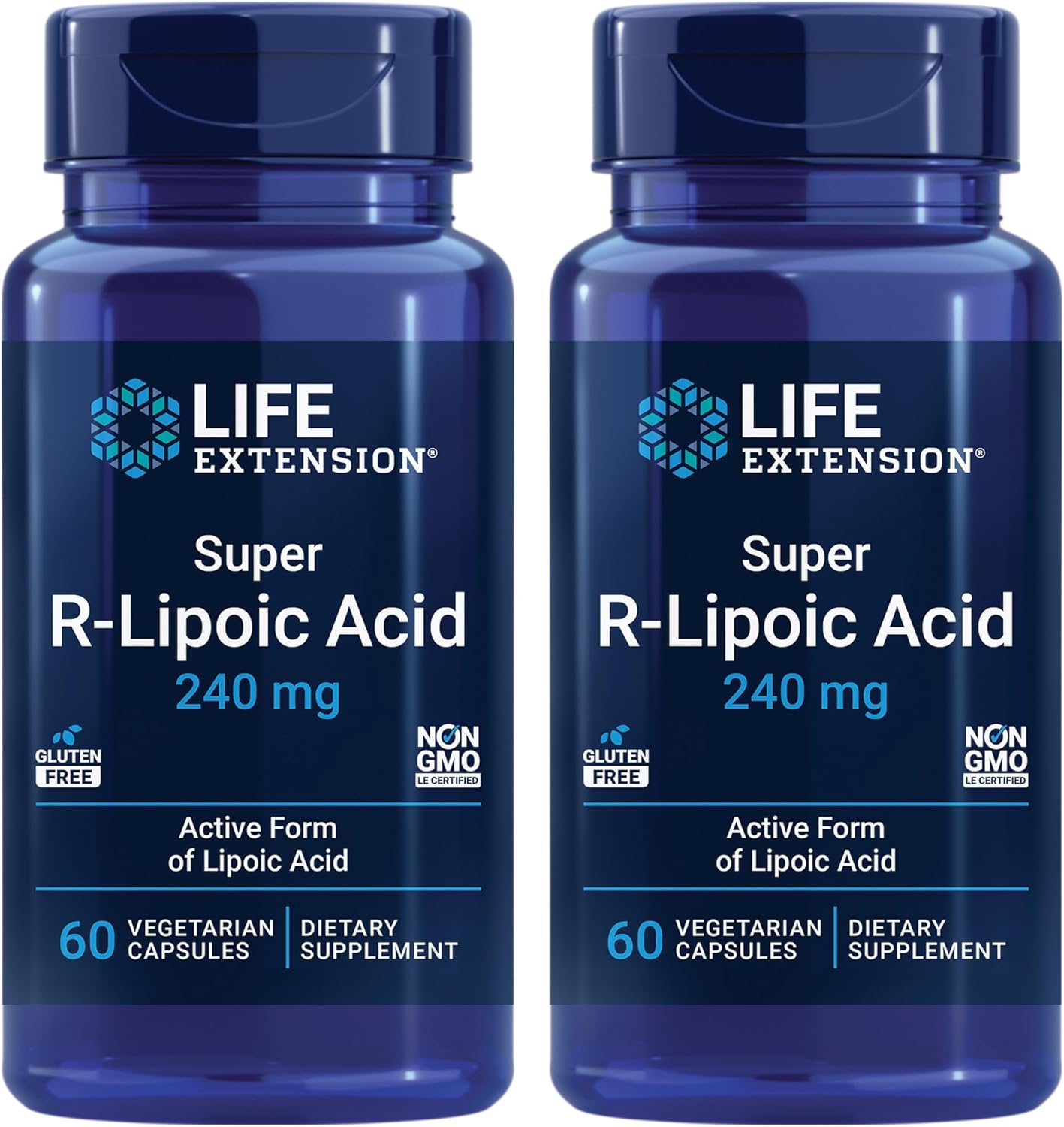 Life Extension Super R-Lipoic Acid – Healthy Aging, Oxidative Stress Defense – With 240 Mg Of Active R-Form Of R-Lipoic Acid – Gluten-Free – Non-Gmo – Vegetarian – 60 Capsules (2 Pack)