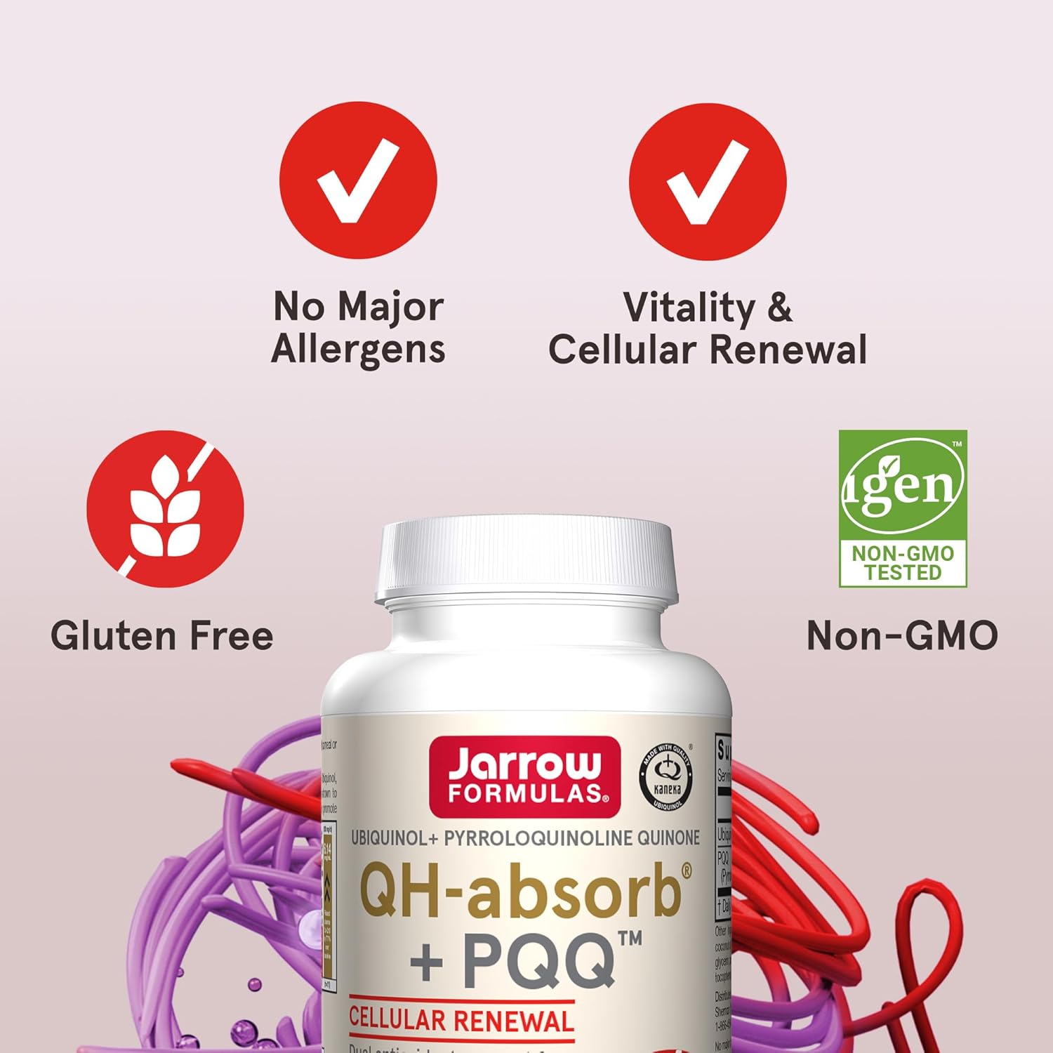 Jarrow Formulas Qh-Absorb + Pqq, Dietary Supplement, Antioxidant Support For Mitochondrial Biogenesis, Cellular Energy Production And Cardiovascular Health, 60 Softgels, 60 Day Supply, Pack Of 12