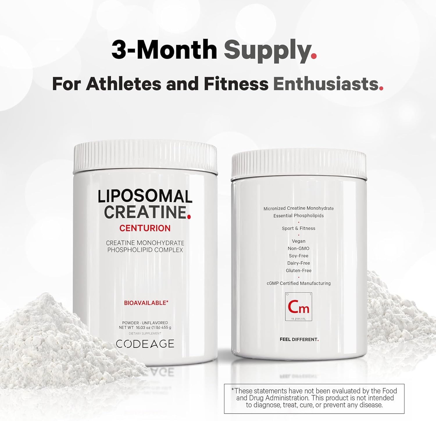 Codeage Liposomal Creatine Monohydrate Powder Supplement, Pure Creatine 5000mg 3-Month Supply, Unflavored , Micronized, Creatinine Sports Muscles, Keto-Friendly - 90 Servings : Health & Household