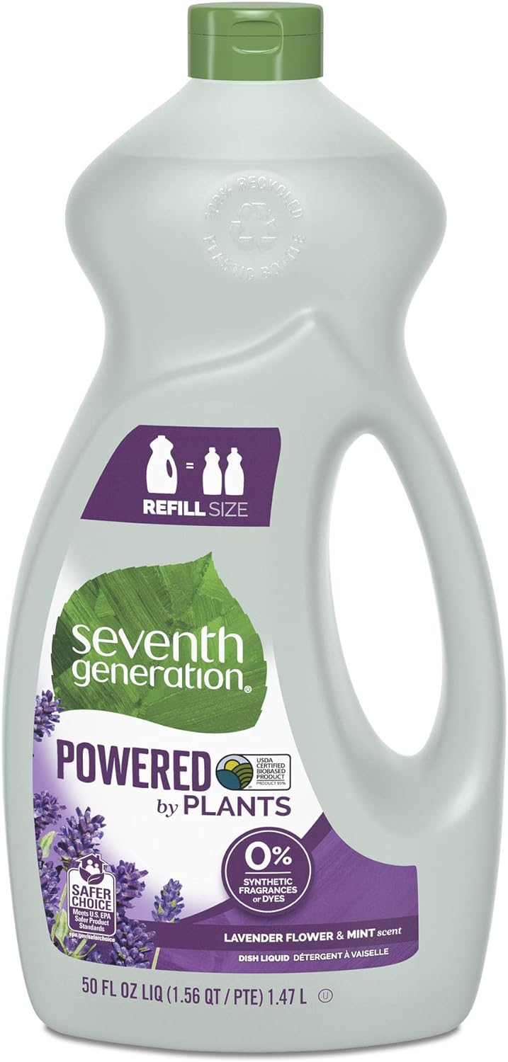 Seventh Generation Lavender Floral & Mint Dish Liquid, 50 Fz