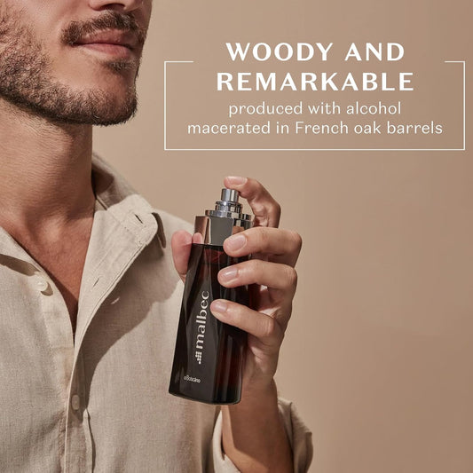 Malbec Noir Eau De Toilette By O Boticario Cologne For Men, Long-Lasting Men'S Fragrances, French Oak Barrel-Aged & Pinot Noir Grapes, Woody Spicy Wine Scent, 3.4 Ounce