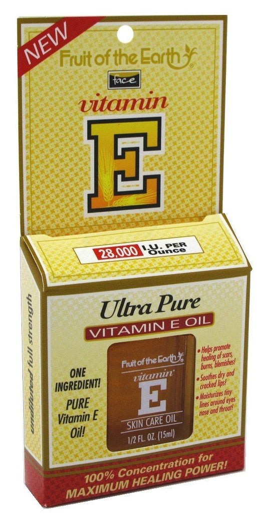 Fruit Of The Earth Vitamin-E Oil Ultra Pure 0.5 Ounce (14Ml) (3 Pack) : Beauty & Personal Care