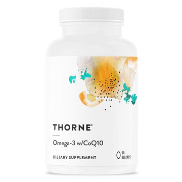 Thorne Omega-3 with CoQ10 - Omega-3 Fatty Acids Supplement with CoQ10 - EPA and DHA - 90 Gelcaps