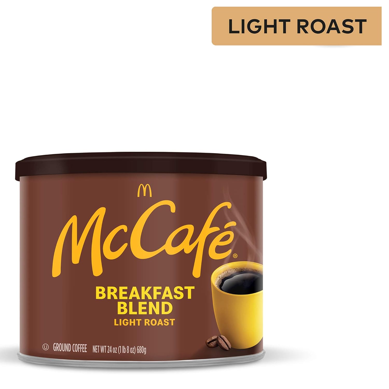 McCafe Breakfast Blend, Light Roast Ground Coffee, 24 oz Canister : Everything Else
