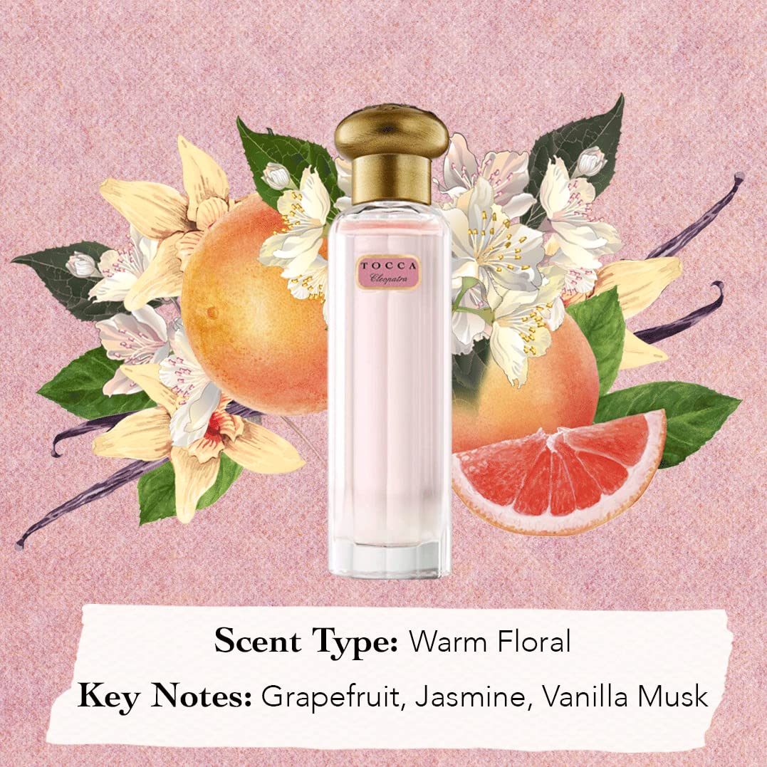 Tocca Cleopatra Women'S Perfume Travel Spray, 0.34 Oz (10 Ml) - Warm Floral, Grapefruit, Jasmine, Vanilla Musk : Beauty & Personal Care