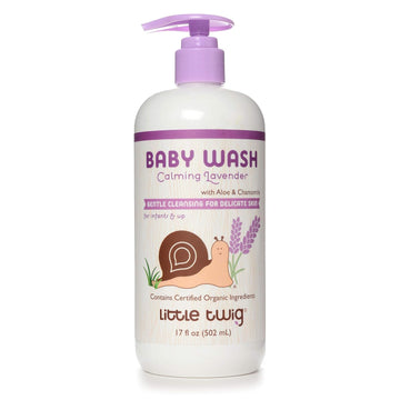 Little Twig 2-In-1 Baby Wash, Hypoallergenic Body Wash With Organic Ingredients, Baby Bath Essentials, Berry Pomegranate, 17 Fl. Oz