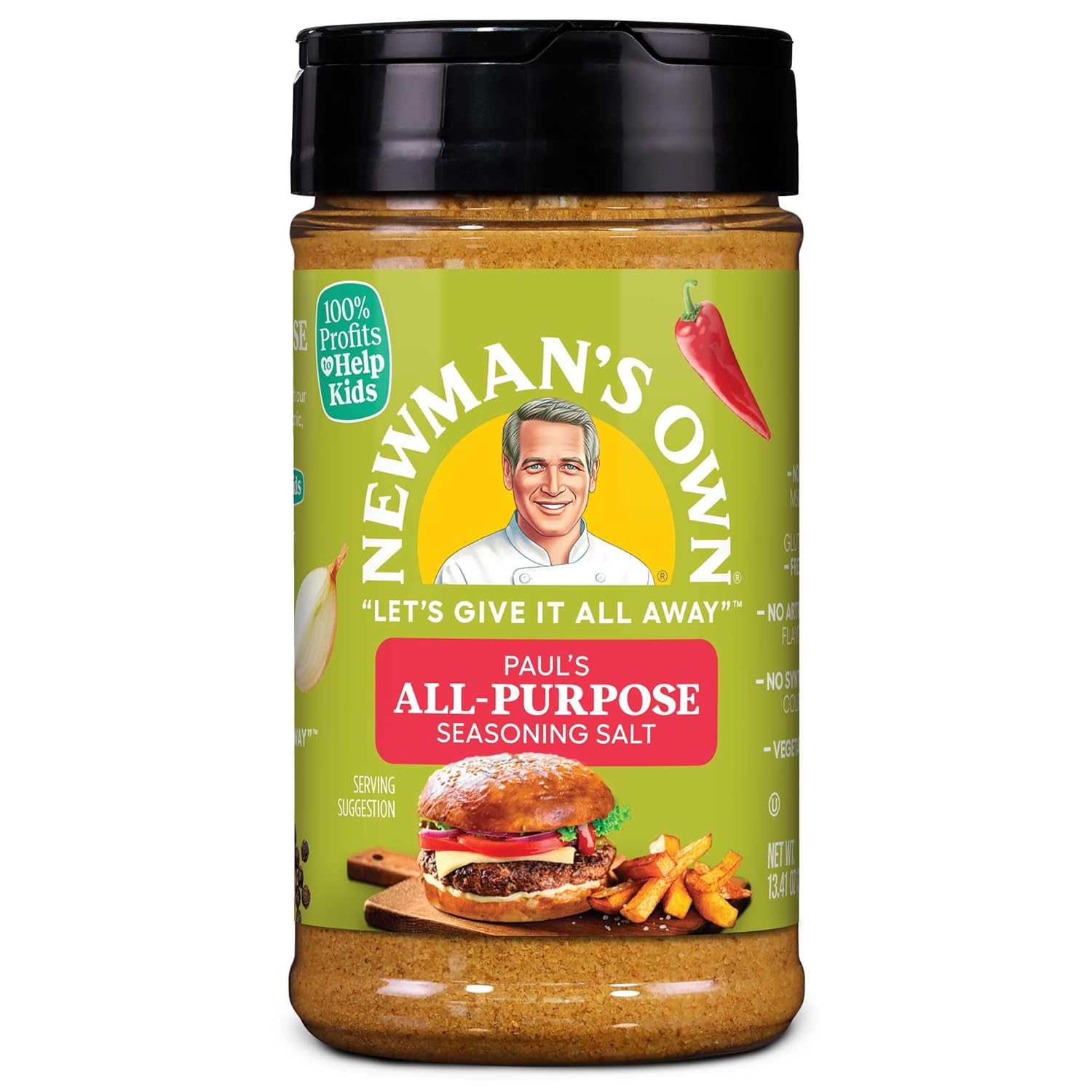 Newman'S Own Paul’S All-Purpose Seasoning; Perfect Spices For Cooking; No Msg, Gluten Free, Kosher; 13.41 Oz. Bottle