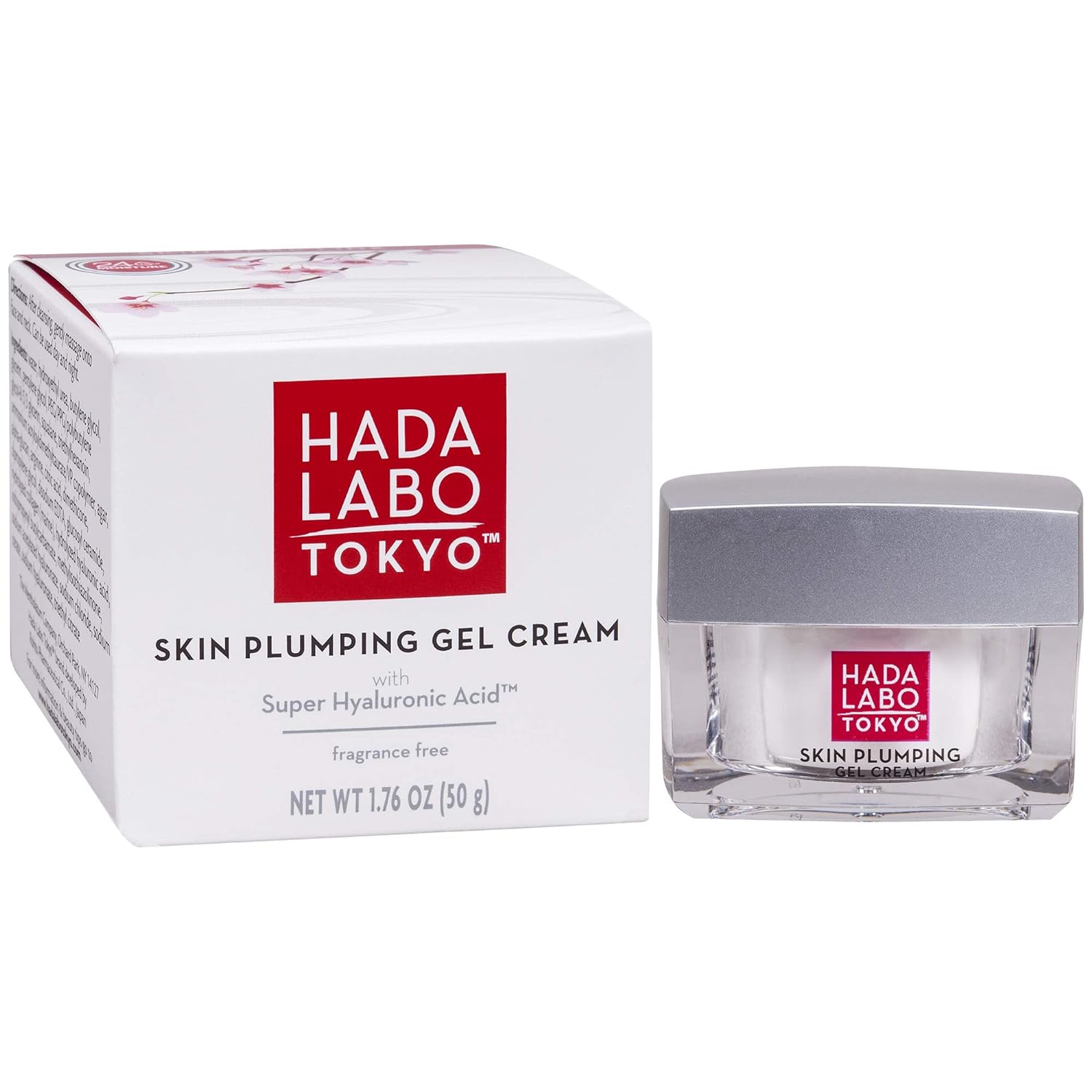 Hada Labo Tokyo Plumping Gel Cream, Facial Moisturizer, Clinically Proven To Provide 24-Hour Moisture In One Use, Super Hyaluronicacid, Ceramides, Collagen, No Parabens, Dyes Or Fragrance, 1.76 Oz