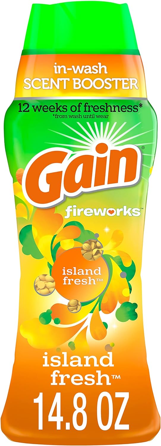 Gain Fireworks In-Wash Scent Booster, Island Fresh, 14.8 oz